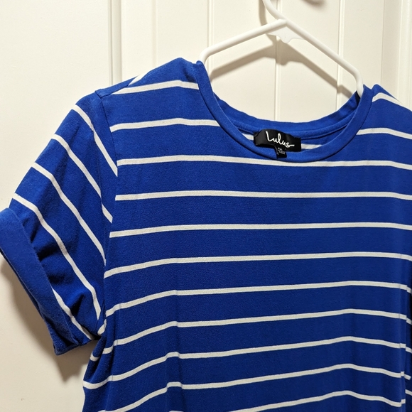 Lulu's Blue T-Shirt Dress Medium - Picture 5 of 6